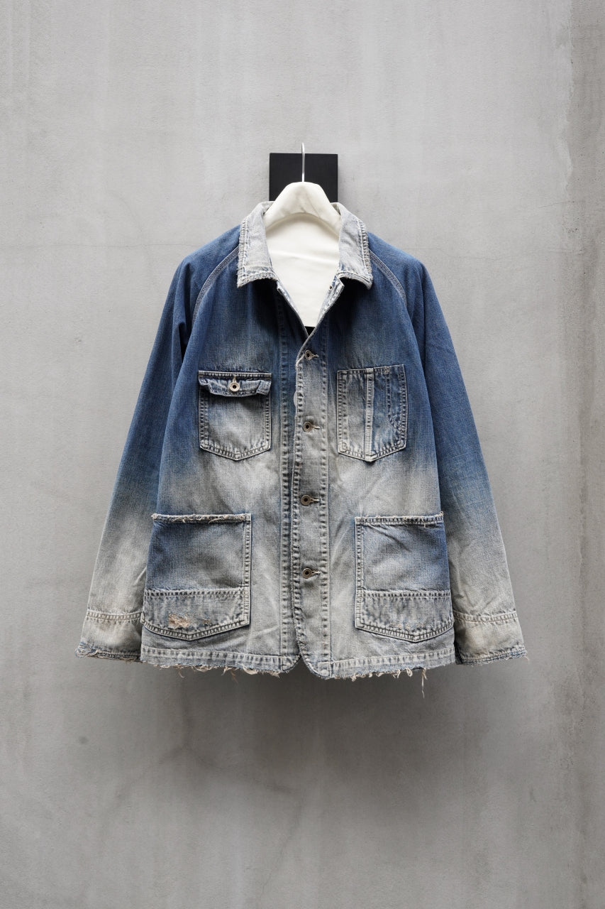 FULLCOUNT x N/07 exclusive COVER ALL JACKET / 10.5oz Zimbabwe Denim (INDIGO BLUE / EFFECTED)