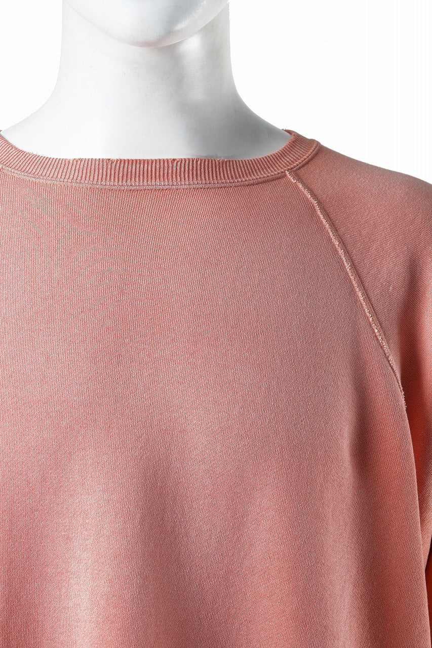 画像をギャラリービューアに読み込む, FULLCOUNT FADING RAGLAN SLEEVE SWEAT SHIRT (DAMAGE LESS / PINK)