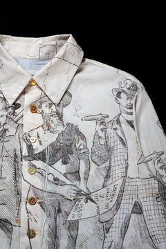 画像をギャラリービューアに読み込む, A TENTATIVE ATELIER Alvin REPLICA BIG EDGE PRINT SHIRT (NATURAL)