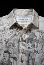 画像をギャラリービューアに読み込む, A TENTATIVE ATELIER Alvin REPLICA BIG EDGE PRINT SHIRT (NATURAL)