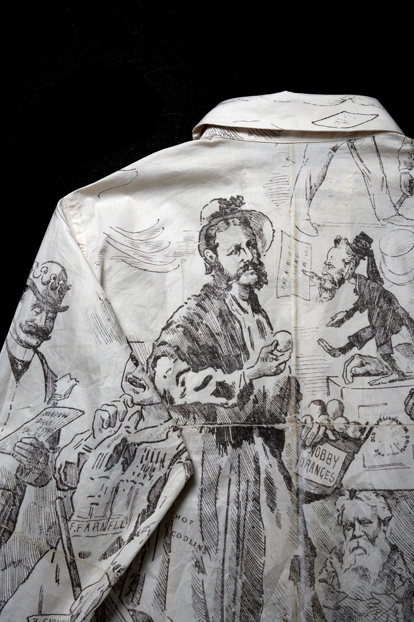 画像をギャラリービューアに読み込む, A TENTATIVE ATELIER Alvin REPLICA BIG EDGE PRINT SHIRT (NATURAL)