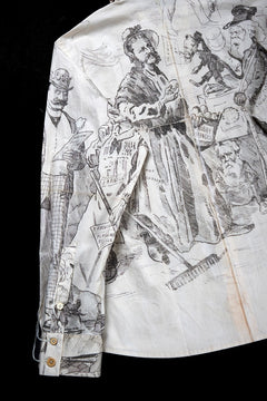画像をギャラリービューアに読み込む, A TENTATIVE ATELIER Alvin REPLICA BIG EDGE PRINT SHIRT (NATURAL)