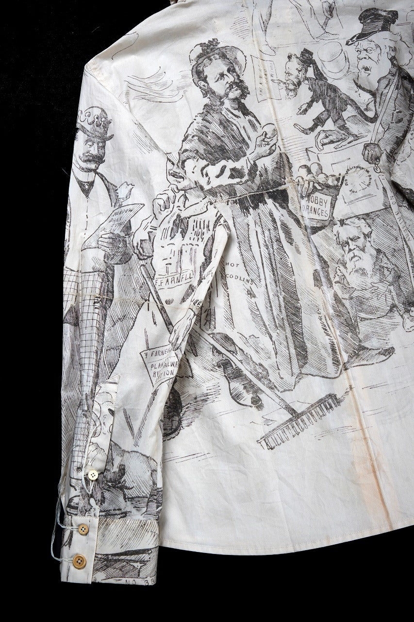 画像をギャラリービューアに読み込む, A TENTATIVE ATELIER Alvin REPLICA BIG EDGE PRINT SHIRT (NATURAL)
