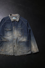 画像をギャラリービューアに読み込む, FULLCOUNT x N/07 exclusive COVER ALL JACKET / 10.5oz Zimbabwe Denim (INDIGO BLUE / EFFECTED)