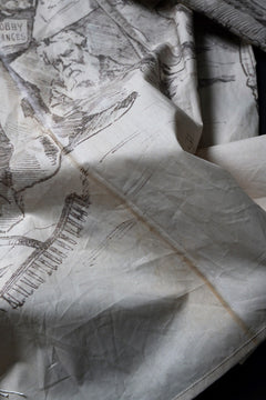 画像をギャラリービューアに読み込む, A TENTATIVE ATELIER Alvin REPLICA BIG EDGE PRINT SHIRT (NATURAL)