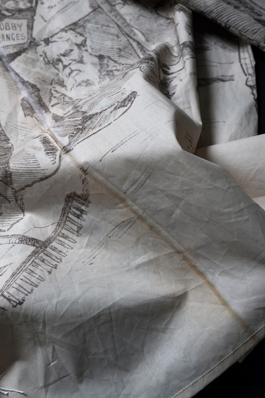 画像をギャラリービューアに読み込む, A TENTATIVE ATELIER Alvin REPLICA BIG EDGE PRINT SHIRT (NATURAL)