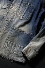 画像をギャラリービューアに読み込む, FULLCOUNT x N/07 exclusive COVER ALL JACKET / 10.5oz Zimbabwe Denim (INDIGO BLUE / EFFECTED)