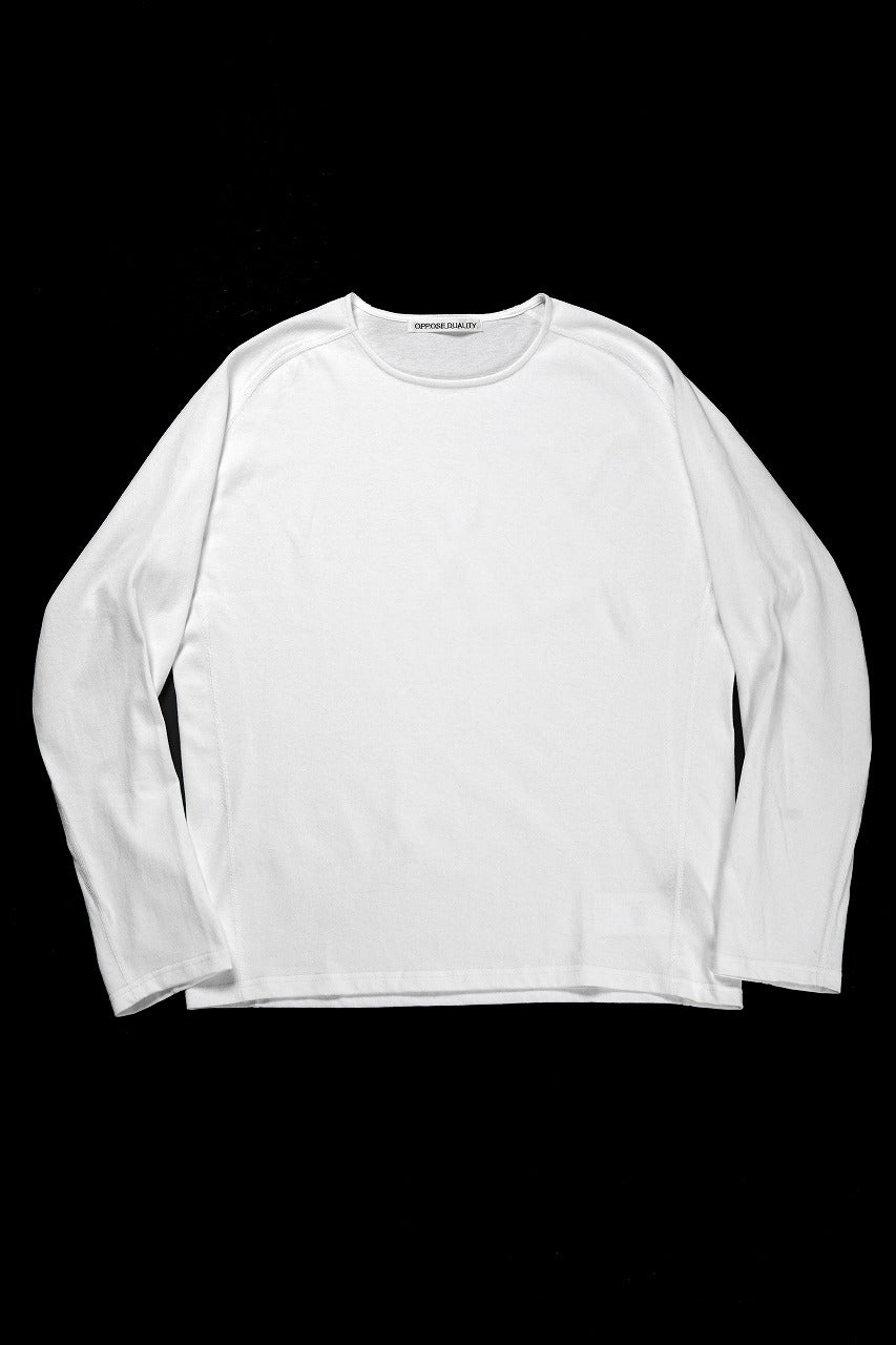 OPPOSE DUALITY ERGONOMIC LS T-SHIRTS / DRY COTTON JERSEY (WHITE)