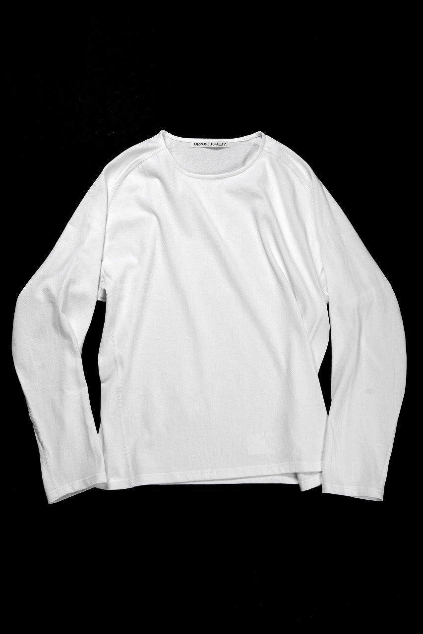 OPPOSE DUALITY ERGONOMIC LS T-SHIRTS / DRY COTTON JERSEY (WHITE)