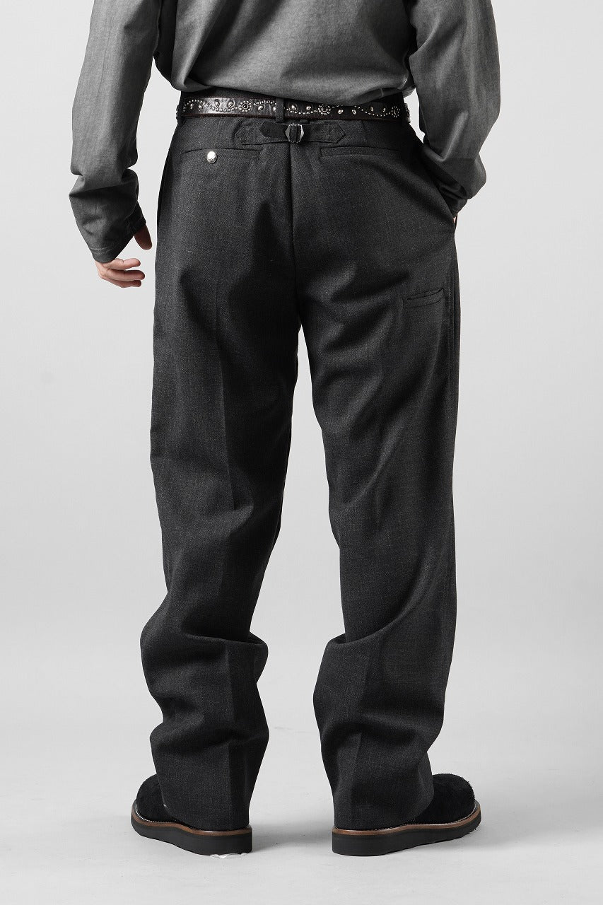 Load image into Gallery viewer, LASTMAN ONE TUCK SLACKS (BLACK)