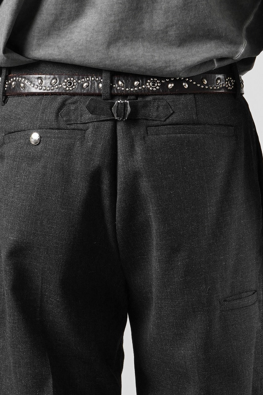 Load image into Gallery viewer, LASTMAN ONE TUCK SLACKS (BLACK)