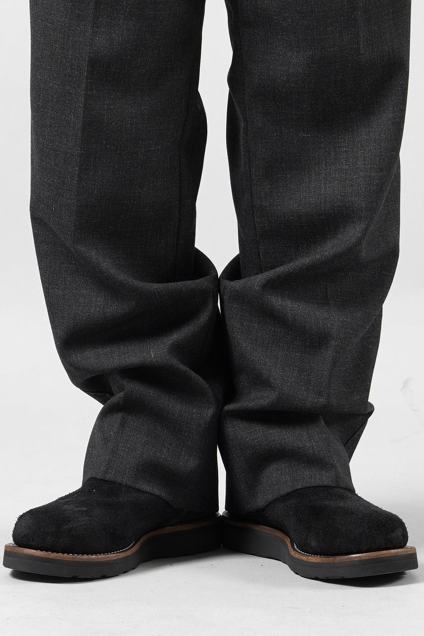 Load image into Gallery viewer, LASTMAN ONE TUCK SLACKS (BLACK)