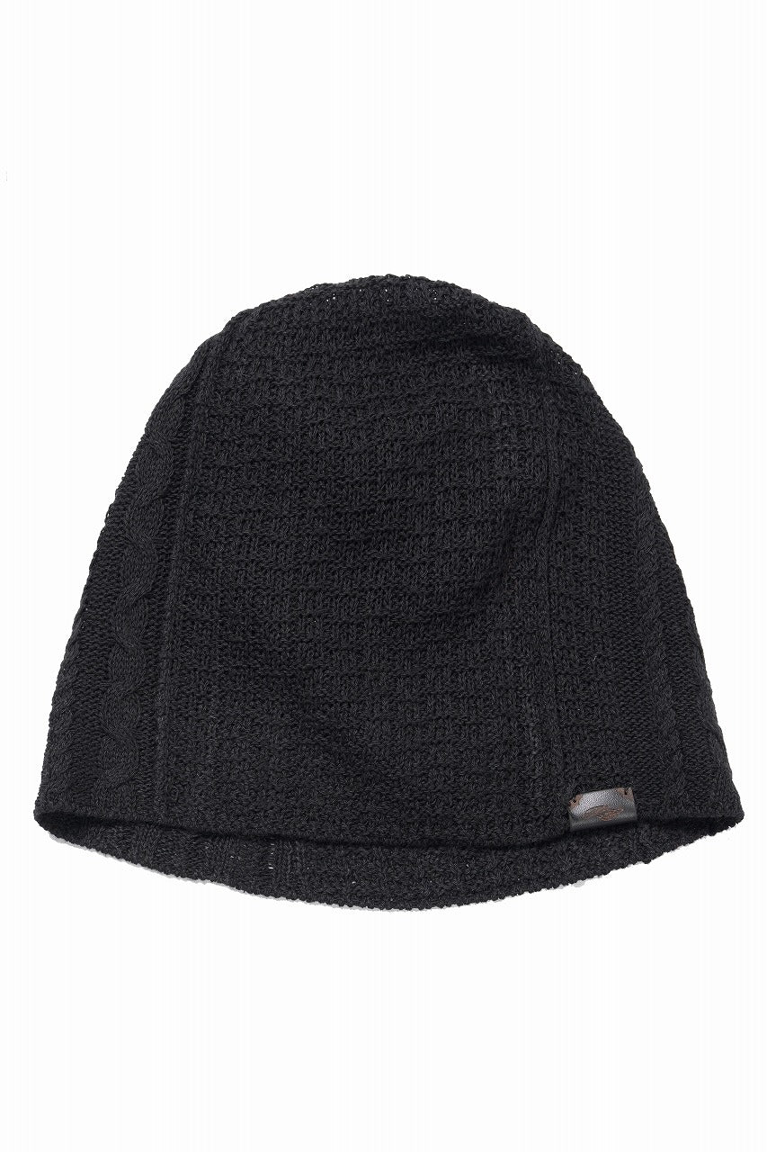 画像をギャラリービューアに読み込む, Professor.E TEXTURED KNIT BEANIE (BLACK)