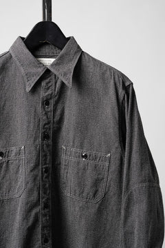 画像をギャラリービューアに読み込む, FULLCOUNT 4090C Triple Stitch Covert Chambray Shirt (Covert Black)