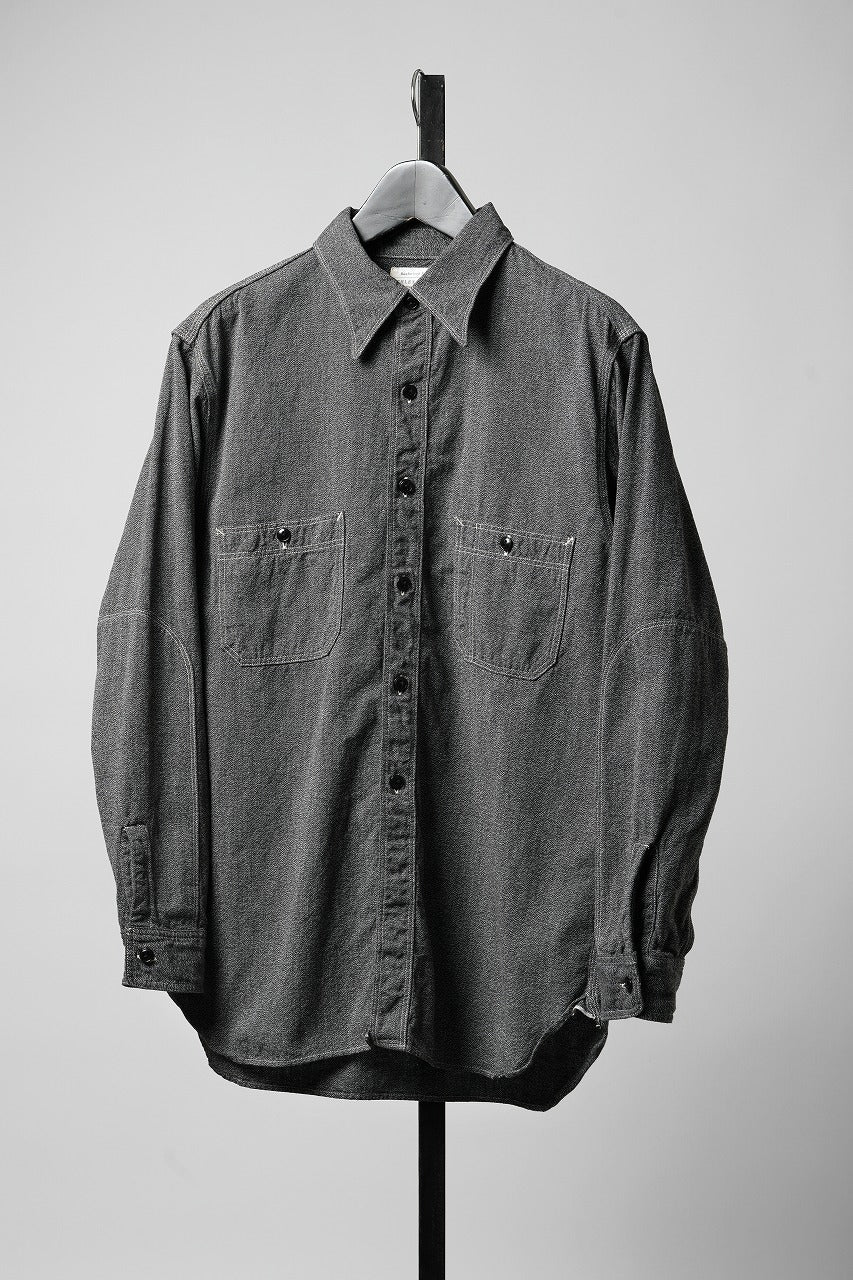 画像をギャラリービューアに読み込む, FULLCOUNT 4090C Triple Stitch Covert Chambray Shirt (Covert Black)