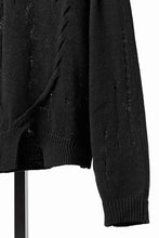 画像をギャラリービューアに読み込む, Professor.E DISTRESSED TEXTURED KNIT (BLACK)