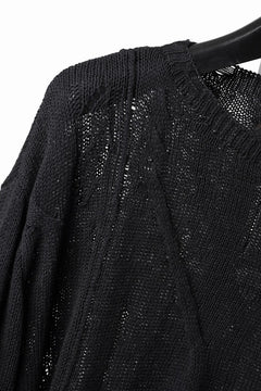画像をギャラリービューアに読み込む, Professor.E DISTRESSED TEXTURED KNIT (BLACK)