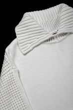 画像をギャラリービューアに読み込む, F/CE. REVERSE PATTERN COLLAR KNIT (IVORY)