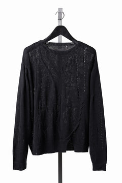 画像をギャラリービューアに読み込む, Professor.E DISTRESSED TEXTURED KNIT (BLACK)