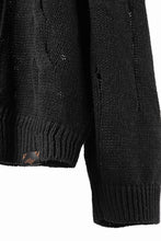 画像をギャラリービューアに読み込む, Professor.E DISTRESSED TEXTURED KNIT (BLACK)
