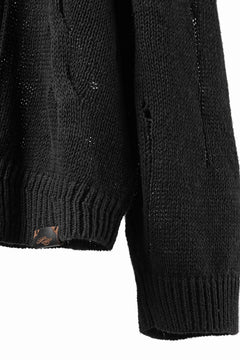画像をギャラリービューアに読み込む, Professor.E DISTRESSED TEXTURED KNIT (BLACK)