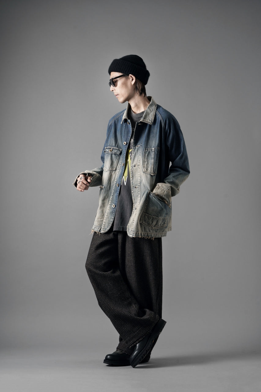 画像をギャラリービューアに読み込む, FULLCOUNT x N/07 exclusive COVER ALL JACKET / 10.5oz Zimbabwe Denim (INDIGO BLUE / EFFECTED)