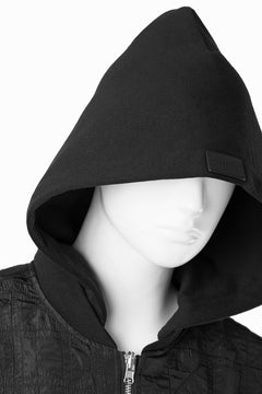 画像をギャラリービューアに読み込む, A.F ARTEFACT REVERSIBLE TEDDY BOMBER JACKET / DECORATIVE LATTICE PATTERN (BLACK)