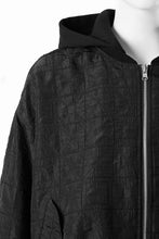 画像をギャラリービューアに読み込む, A.F ARTEFACT REVERSIBLE TEDDY BOMBER JACKET / DECORATIVE LATTICE PATTERN (BLACK)