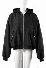 画像をギャラリービューアに読み込む, A.F ARTEFACT REVERSIBLE TEDDY BOMBER JACKET / DECORATIVE LATTICE PATTERN (BLACK)
