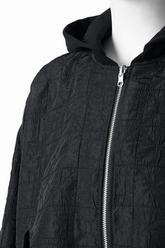 画像をギャラリービューアに読み込む, A.F ARTEFACT REVERSIBLE TEDDY BOMBER JACKET / DECORATIVE LATTICE PATTERN (BLACK)