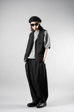 画像をギャラリービューアに読み込む, KLASICA "JEUNET" SQUARE SHAPED LOOSE VEST / OBSCURE STRIPED 3/3 MINI HBT (MID NIGHT)