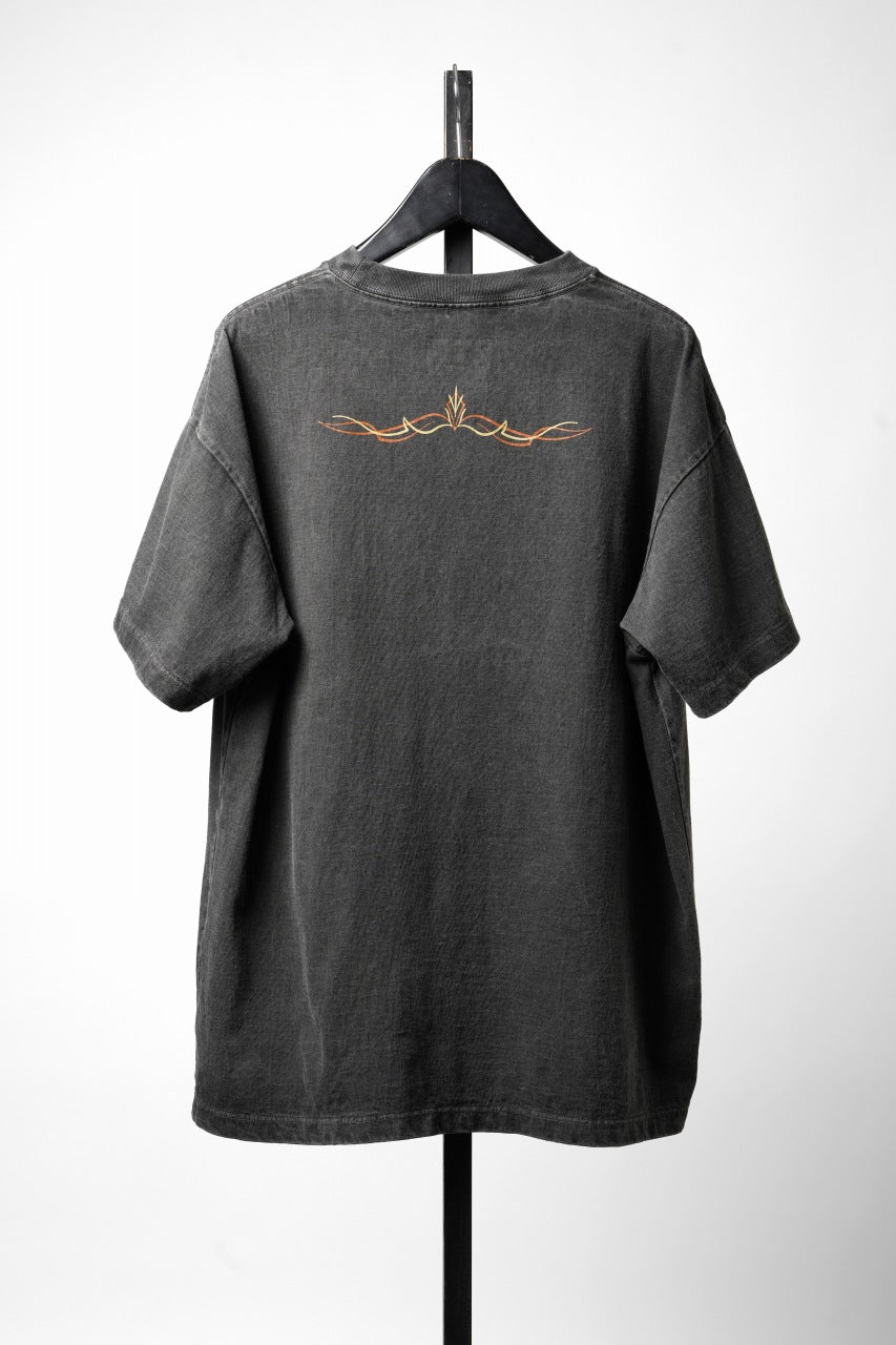 画像をギャラリービューアに読み込む, LASTMAN PRINTED POCKET TEE SHIRT -PIN STRIPE- (FADE BLACK)