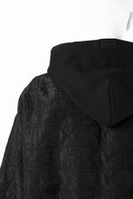 画像をギャラリービューアに読み込む, A.F ARTEFACT REVERSIBLE TEDDY BOMBER JACKET / DECORATIVE LATTICE PATTERN (BLACK)