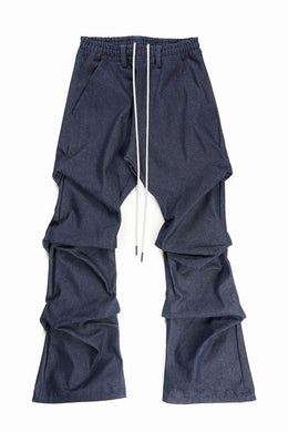 A.F ARTEFACT TUCK SLIM BAGGY PANTS / RAW DENIM (NAVY)