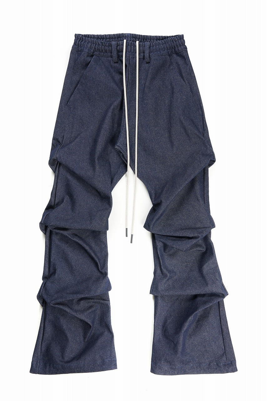 A.F ARTEFACT TUCK SLIM BAGGY PANTS / RAW DENIM (NAVY)