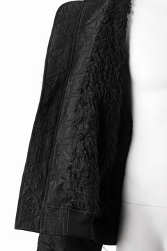 画像をギャラリービューアに読み込む, A.F ARTEFACT REVERSIBLE TEDDY BOMBER JACKET / DECORATIVE LATTICE PATTERN (BLACK)