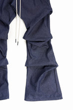 Load image into Gallery viewer, A.F ARTEFACT TUCK SLIM BAGGY PANTS / RAW DENIM (NAVY)