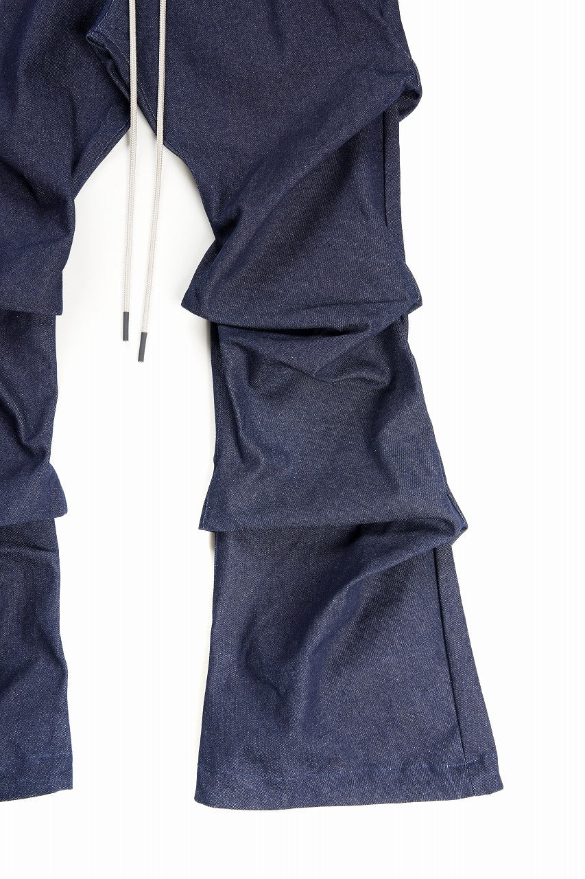 Load image into Gallery viewer, A.F ARTEFACT TUCK SLIM BAGGY PANTS / RAW DENIM (NAVY)