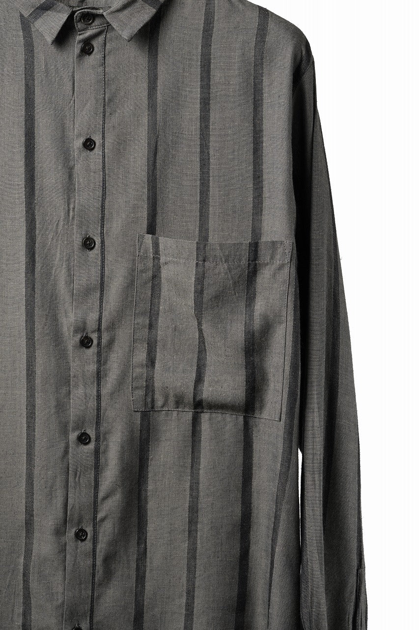 Load image into Gallery viewer, Aleksandr Manamis STRIPE BUTTON COLLAR SHIRT (STRIPE)