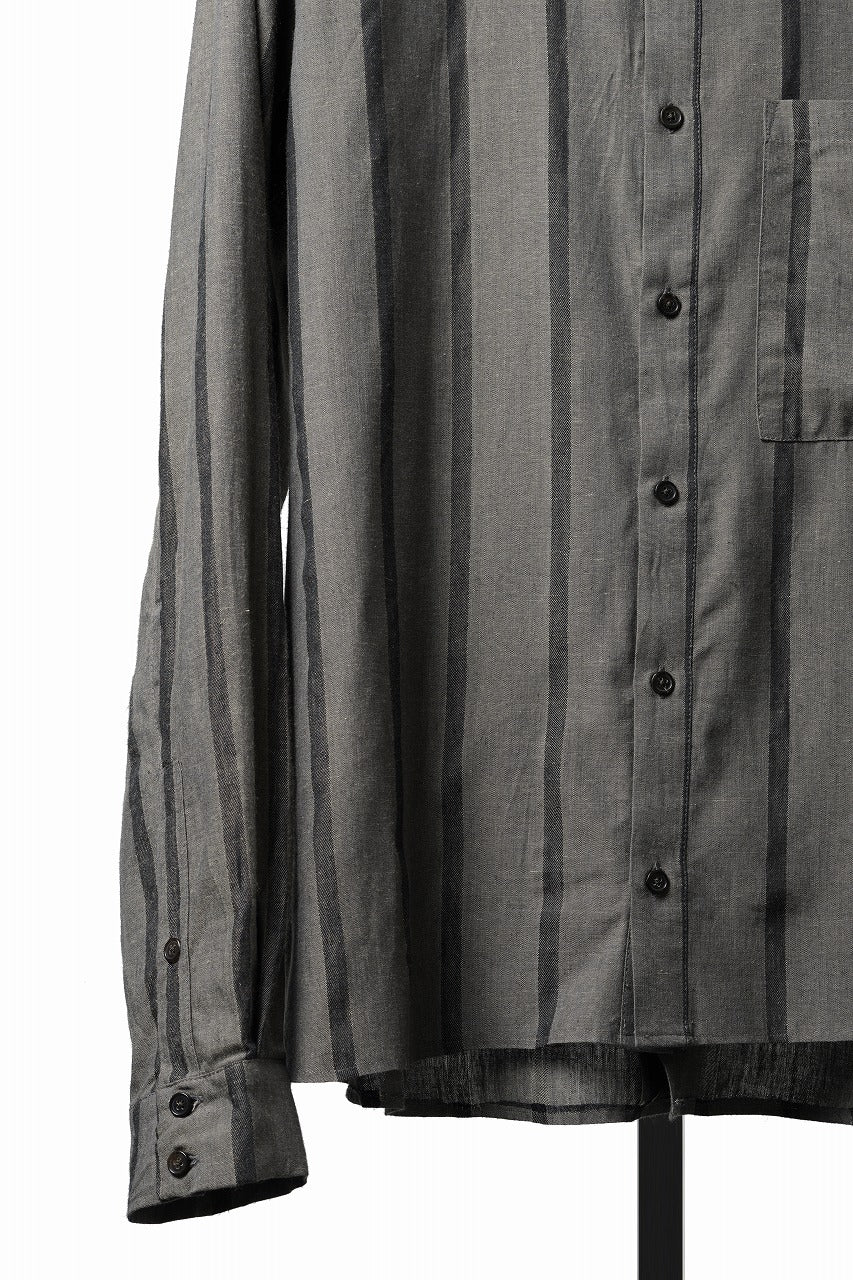 Load image into Gallery viewer, Aleksandr Manamis STRIPE BUTTON COLLAR SHIRT (STRIPE)