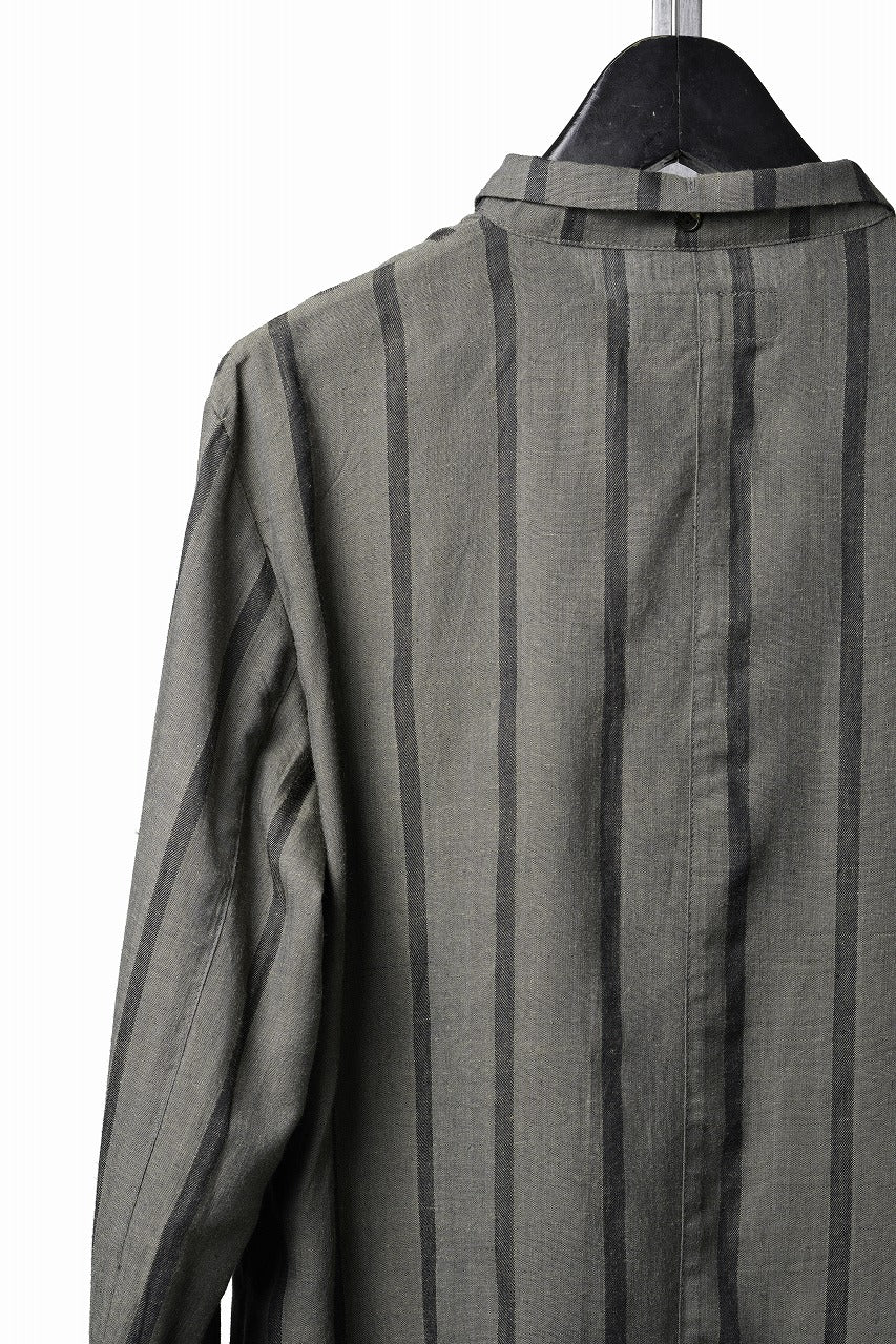 Load image into Gallery viewer, Aleksandr Manamis STRIPE BUTTON COLLAR SHIRT (STRIPE)