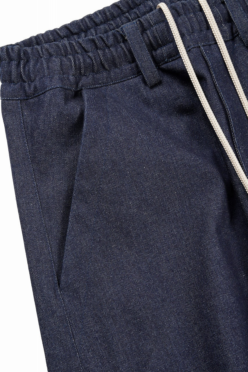 A.F ARTEFACT TUCK SLIM BAGGY PANTS / RAW DENIM (NAVY)