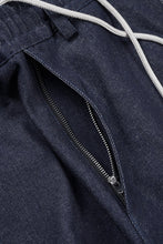 Load image into Gallery viewer, A.F ARTEFACT TUCK SLIM BAGGY PANTS / RAW DENIM (NAVY)