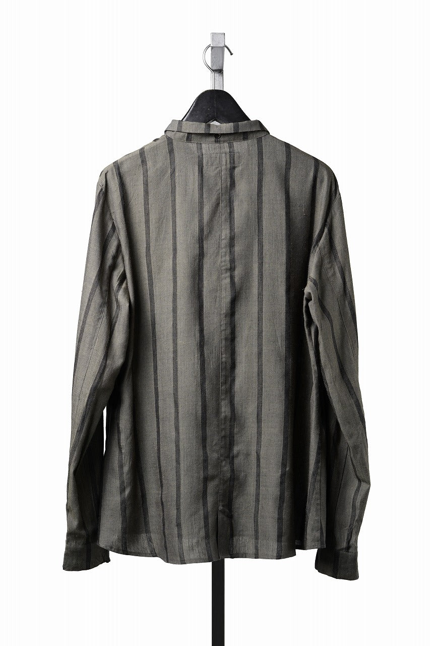 Load image into Gallery viewer, Aleksandr Manamis STRIPE BUTTON COLLAR SHIRT (STRIPE)