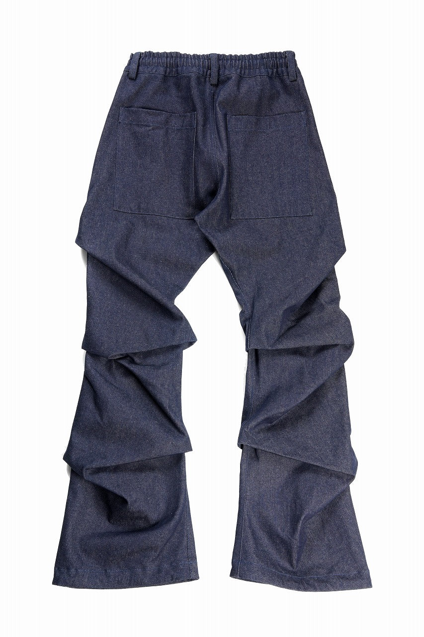 A.F ARTEFACT TUCK SLIM BAGGY PANTS / RAW DENIM (NAVY)