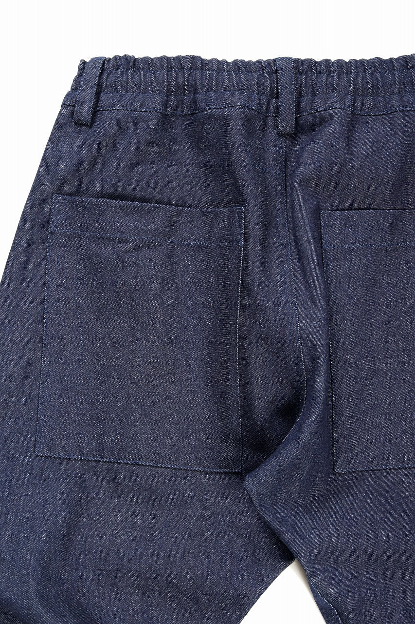 A.F ARTEFACT TUCK SLIM BAGGY PANTS / RAW DENIM (NAVY)