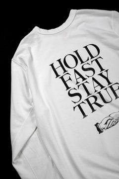 画像をギャラリービューアに読み込む, FULLCOUNT x Stephen Kenny HOLD FAST STAY TRUE L/S T SHIRT / ORIGINAL 30/2 TIGH TENSION JERSEY (WHITE)