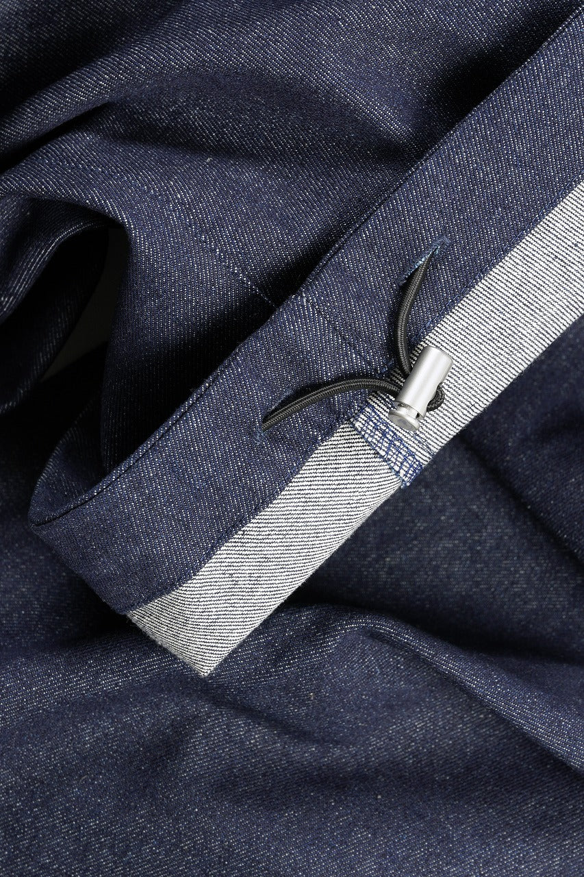 Load image into Gallery viewer, A.F ARTEFACT TUCK SLIM BAGGY PANTS / RAW DENIM (NAVY)