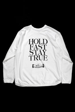 FULLCOUNT x Stephen Kenny HOLD FAST STAY TRUE L/S T SHIRT / ORIGINAL 30/2 TIGH TENSION JERSEY (WHITE)