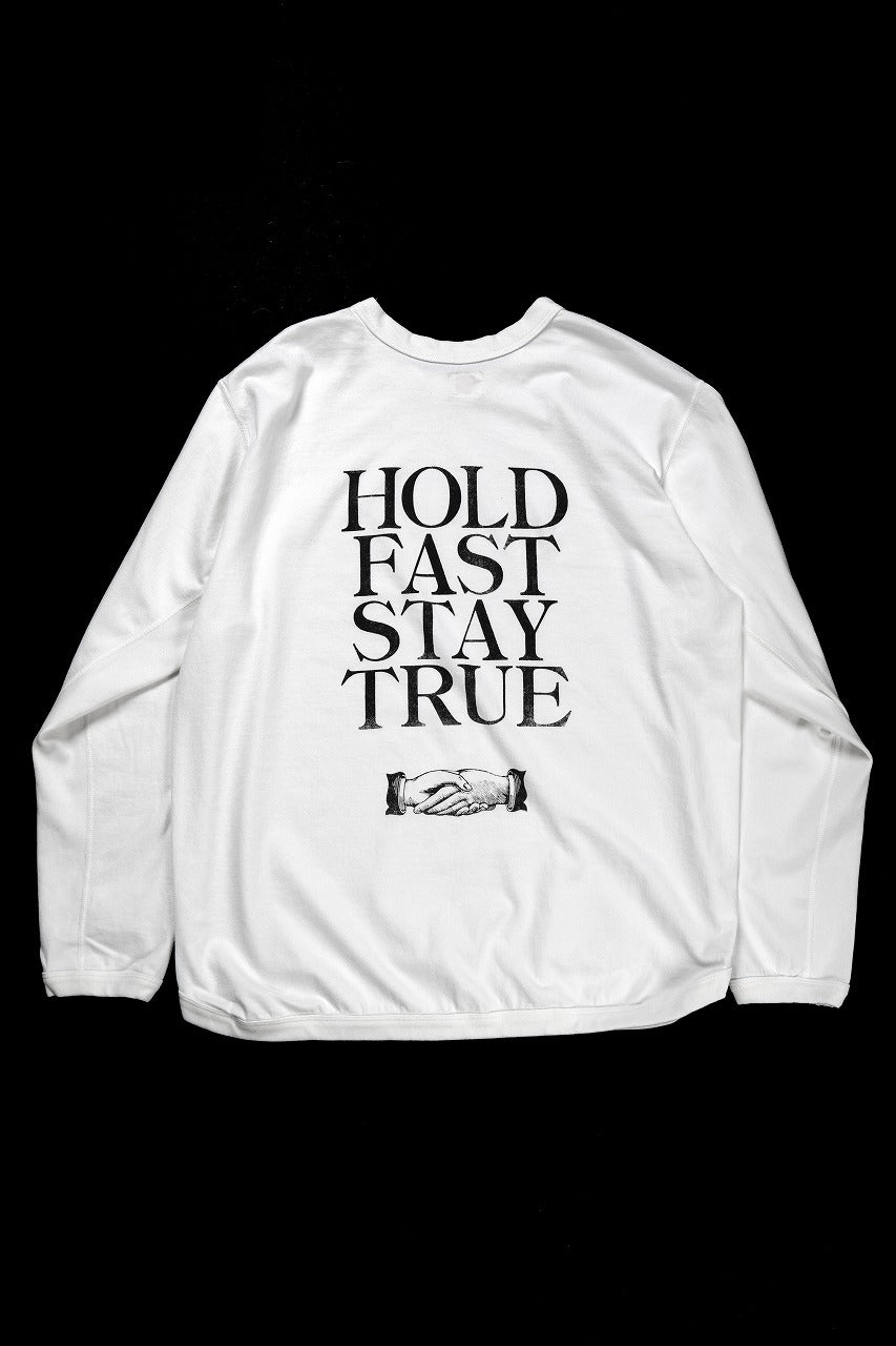 FULLCOUNT x Stephen Kenny HOLD FAST STAY TRUE L/S T SHIRT / ORIGINAL 30/2 TIGH TENSION JERSEY (WHITE)